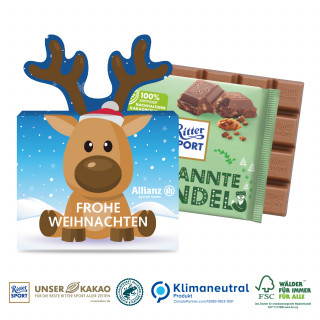 Schokotafel Ritter SPORT „Rentier“, 100 g