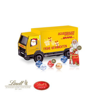 3D-Präsent "LKW" Weihnachten, Lindt Minis und Nikolaus