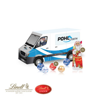 3D-Präsent "Transporter" Weihnachten, Lindt Minis und Nikolaus