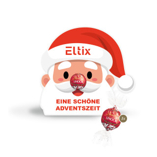 Weihnachtsmann mit Lindt Lindor Pralinés