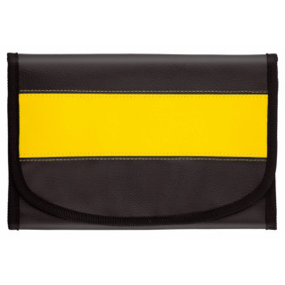 CreativDesign® Wagenpapiertasche "LookPlus", schwarz, gelb