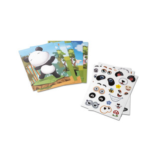 MADAGASCAR. Sticker-Set mit sechs Blättern, weiß