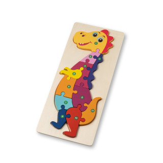 DIPLODOCO. Puzzle in Dinosaurierformat aus Kiefernsperrholz, naturhell