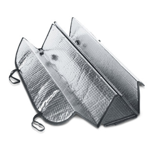 CRADLE. Sonnenschutz für Autos mit PE- und Aluminiumbeschichtung, silber