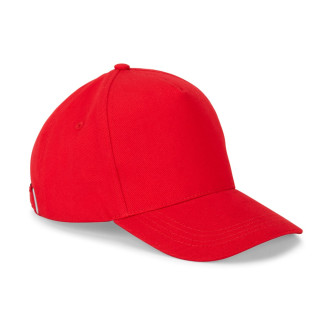 ASHTON. Kappe aus 100% Baumwolle (260gsm) mit 5 Segmenten, rot