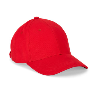 NATHAN. Kappe aus 100 % Baumwolle (260 g/m²) mit 6 Paneelen, rot