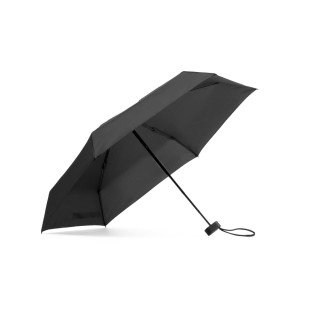 EMMA. Kompakter 19-Zoll-Mini-Regenschirm aus Pongee 190T, schwarz