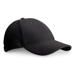 CHRISTOPHE. Sandwichmütze aus 100% Baumwolle (260 g/m²), schwarz