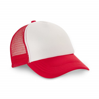 NICOLA. Mütze aus Polyester und Mesh, rot