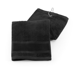 GOLFI. Multifunktionelles Handtuch aus Baumwolle (430 g/m²), schwarz