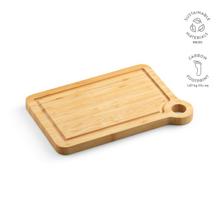 El Greco Bambus-Schneidebrett mit integriertem Eckgriff, natur