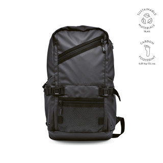Rivin 18L Rucksack aus rPET. Reflektive Tasche. Laptops bis 17", schwarz