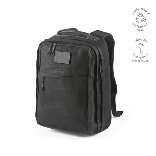 Cape Town 27L Rucksack recycelte Baumwolle 230gsm für Laptops bis 17", schwarz
