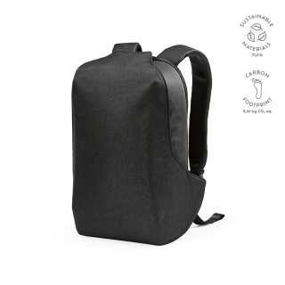 Abrantes 20L Rucksack rPET - TSA-Schloss und schnittfester Stoff, schwarz
