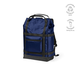 "Wellington Backpack" 21L Rucksack rPET mit Magnetverschluss für Laptops bis 17", blau
