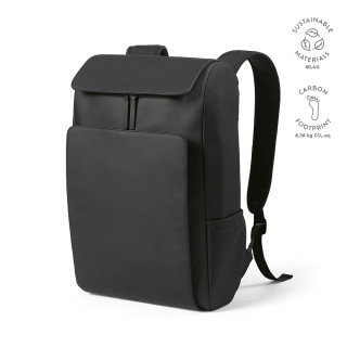 "Lisbon Backpack" 20L Rucksack aus rPU für Laptops bis 15.6", schwarz