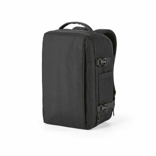 "Belfast" 20 l Rucksack aus recyceltem PET für Laptops bis 17", handgepäckgeeignet, schwarz