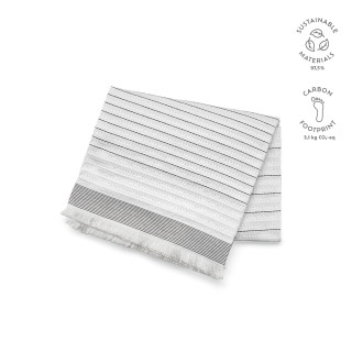 "Ernst Blanket" Decke aus recycelter Baumwolle (220 g/m²), dunkelgrau
