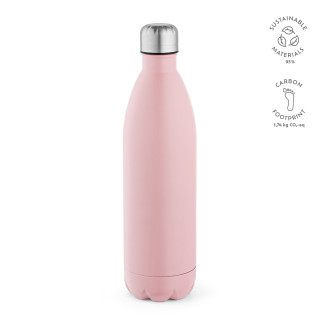 "Mississippi 1100" 1100 ml Trinkflasche aus recyceltem Edelstahl, doppelwandig, rosa