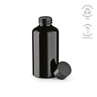 "Yukon Bottle" Trinkflasche aus rAluminium, 550 ml, einwandig, auslaufsicher, schwarz
