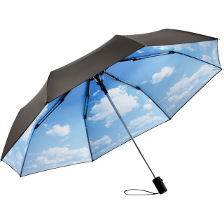 AC-Taschenschirm FARE® Nature, schwarz/wolken-design
