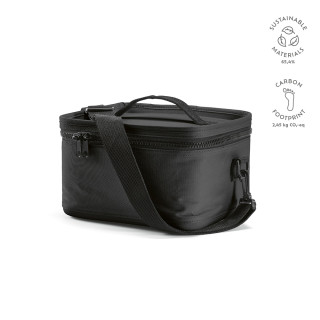 "Munich M Cooler" 7,5L Kühltasche aus rPET und rABS mit thermoinjizierten Reißverschlüssen, schwarz