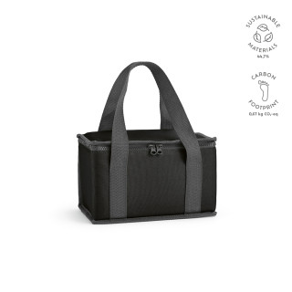 "Florence M Cooler" 5L Kühltasche aus rPET mit thermoinjizierten Reißverschlüssen, schwarz