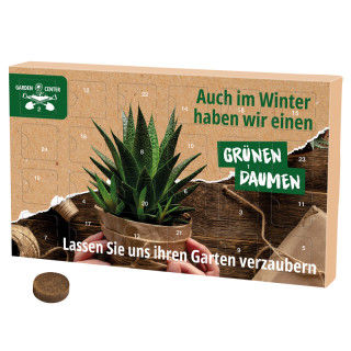 Wachsender Adventskalender Eco L, 24 Samentütchen & Substrattabletten