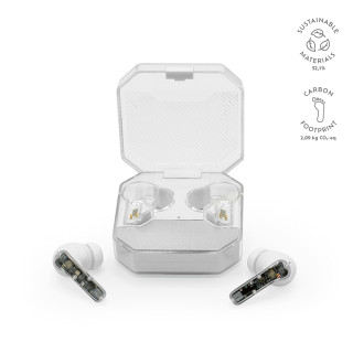"Ghostbuds Earbuds" Ohrhörer aus rABS, 400 mAh, 6 Stunden Wiedergabezeit, weiß