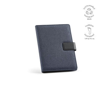 Tolstoy A5-Mappe rPET. Notizblock mit 64-seitigem FSC.Verschluss aus rPU, königsblau