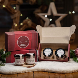 Geschenkkarton mit 2 Weihnachts-Spezialitäten im Glas