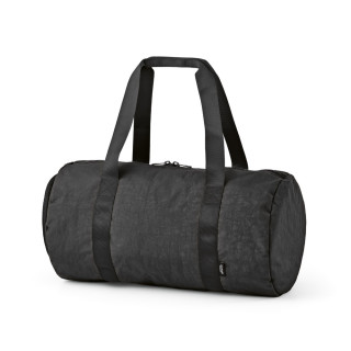 "Barcelona" 30 l Sporttasche aus recyceltem Nylon mit separatem Schuhfach, schwarz