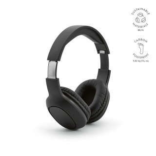 "Galileo Headphones" Kopfhörer aus rABS, 200 mAh, 8 Stunden Wiedergabezeit, schwarz
