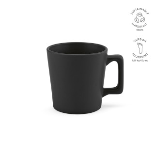 Thames 250 Tasse aus Keramik, 270ml. Matte Oberfläche, schwarz