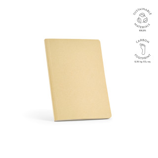 Cervantes A5 Notizbuch aus Bambusfasern. 196 Seiten aus 70gsm recyceltes Papier, hellbraun