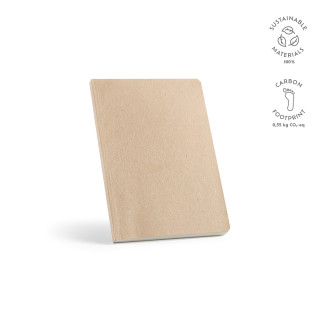 "Joyce Notebook" A5 Notizbuch mit Einband aus Bananenfasern mit 196 Seiten aus recyceltem Papier, champagne