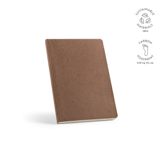"Doyle Notebook" A5 Notizbuch mit Einband aus Kaffeeresten mit 196 Seiten aus recyceltem Papier, hellbraun