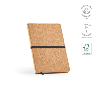 "Goethe Notebook" A5 Notizbuch mit Korkeinband mit 196 Seiten aus recyceltem Papier (70 g/m²), natur
