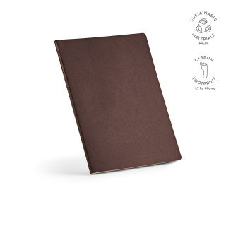 Bronte A4 Notizbuch.Softcover und Kartoneinband. FSC-zertifiziertes Papier, braun