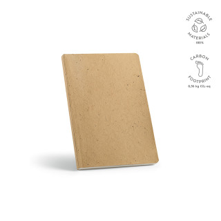 "Fitzgerald Notebook" A5 Notizbuch mit Einband aus Kokosnussschale mit 196 Seiten aus recyceltem Papier, hellbraun