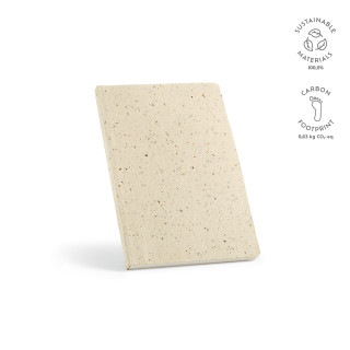 Chaucer A5 Notizbuch.Einband aus Bierabfällen. 196 Seiten recyceltes Papier, champagne