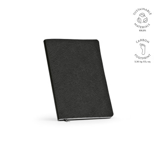 Sartre A5 Notizbuch mit Softcover rPU. 196 Seiten FSC-Papier 80 gsm, schwarz