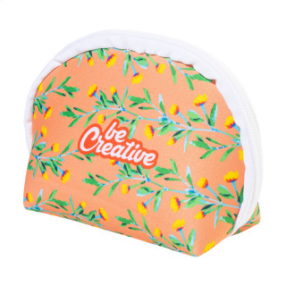 Individuelle RPET-Kosmetiktasche CreaBeauty Soft S, weiß