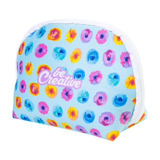 Individuelle RPET-Kosmetiktasche CreaBeauty Soft M, weiß