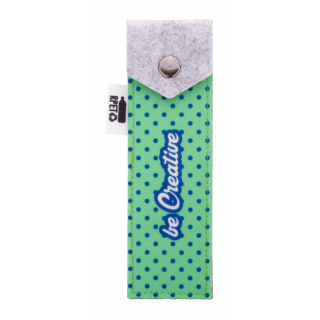 Kugelschreiberetui CreaFelt Pen B, grau/weiß