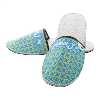 Individuelle RPET Hausschuhe CreaFelt Slip, grau/weiß