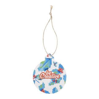 Weihnachtsbaumschmuck aus Saatgutpapier, rund CreaJul Seed, natur