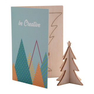 Weihnachtskarte, Tannenbaum CreaX, natur