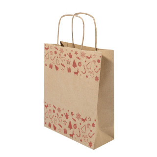 Weihnachtsgeschenktasche, groß Julegave L, natur