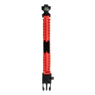 Survivor-Armband Peary, schwarz/rot